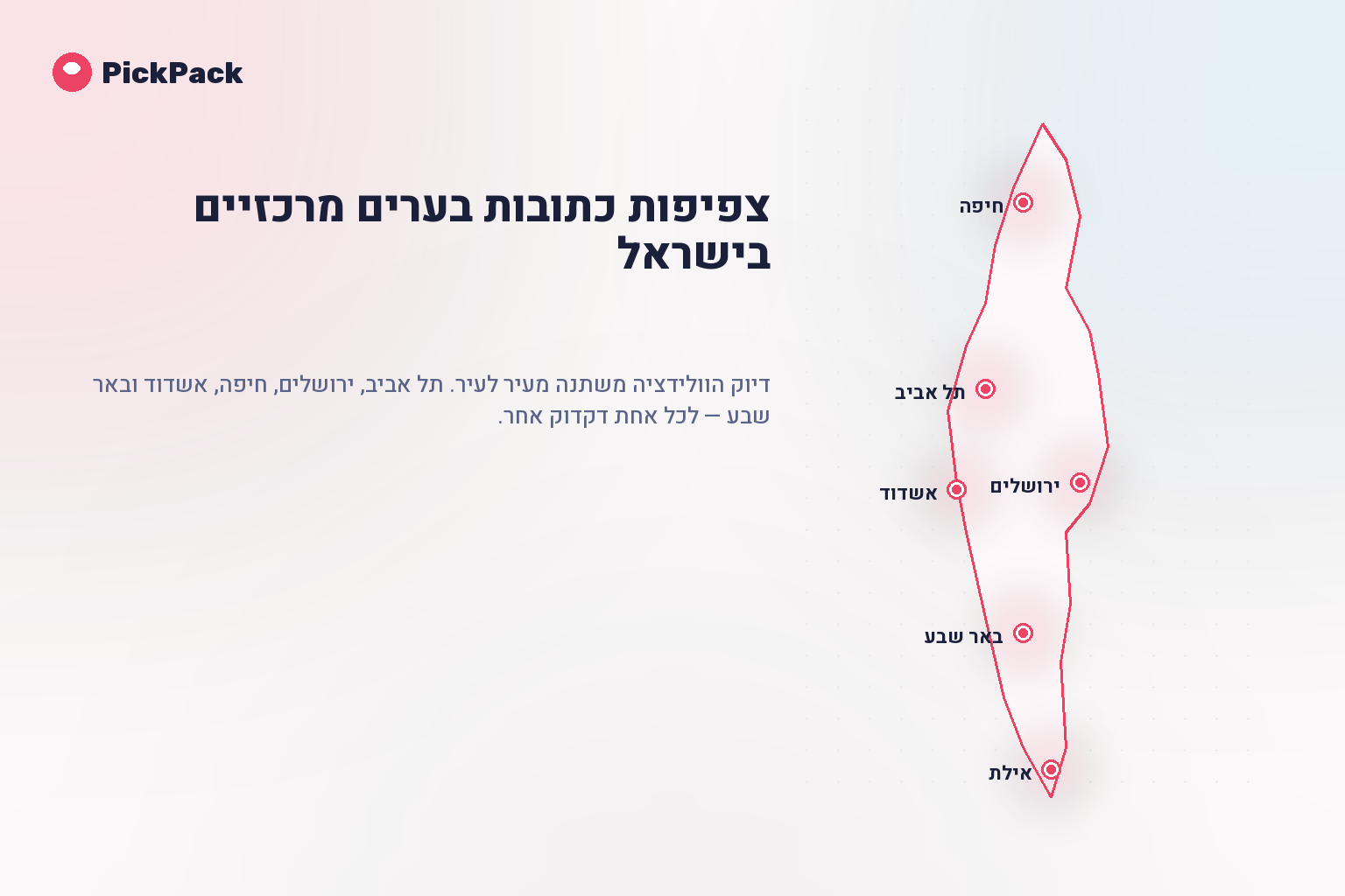 צפיפות כתובות בערים מרכזיים בישראל