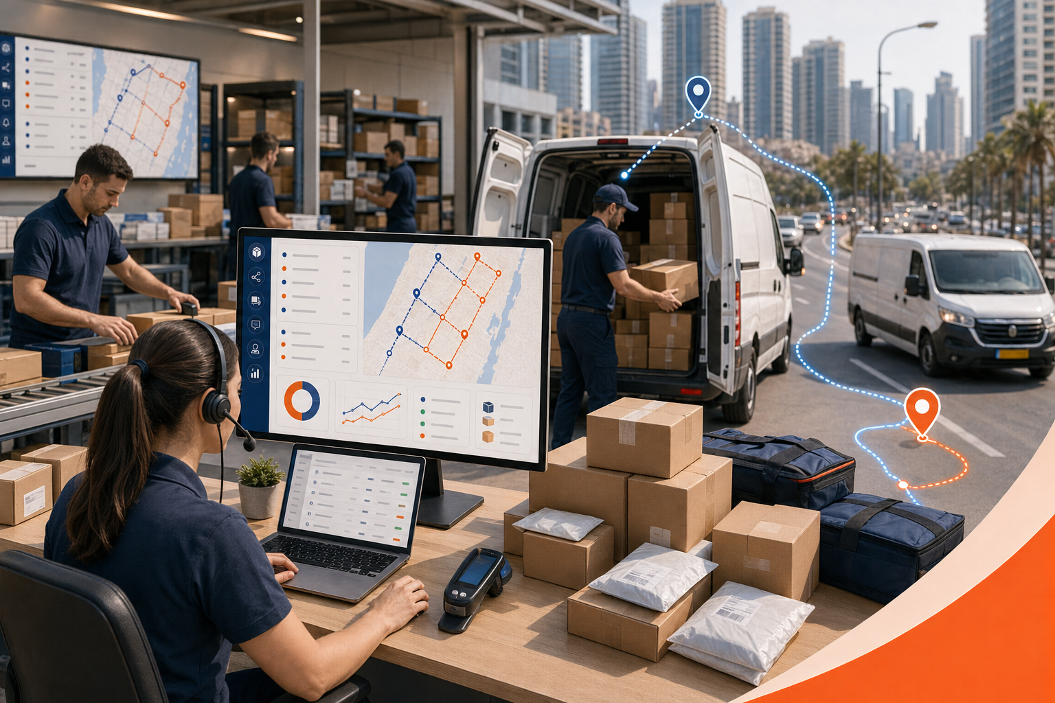 Imagen hero para Mejor software para operaciones courier en 2026 con contexto operativo de Israel