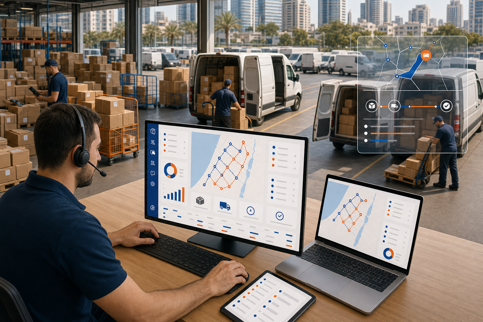 Imagen hero para Omer Deliveries: 1,800+ envios diarios y planificacion reducida a 25 minutos con contexto operativo de Israel