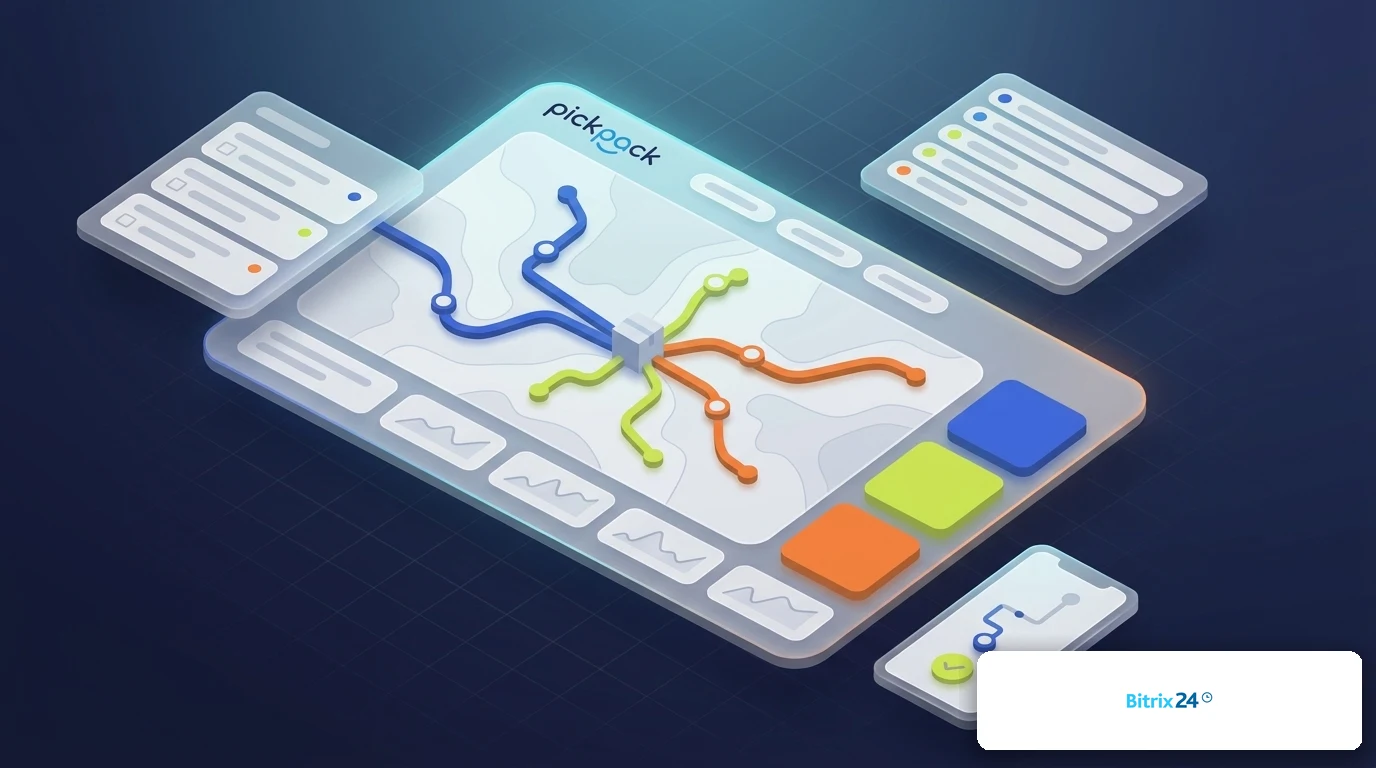 PickPack + bitrix24 integration — delivery management visual