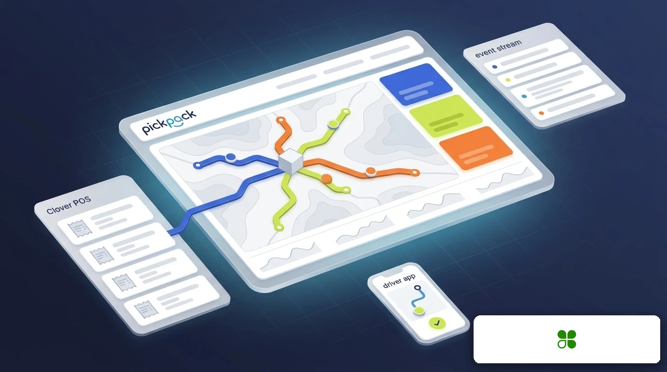 PickPack + clover integration — delivery management visual