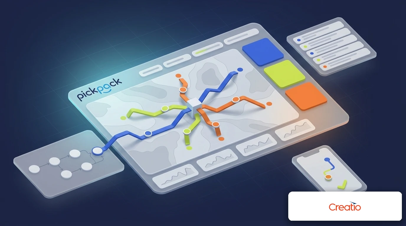 PickPack + creatio integration — delivery management visual
