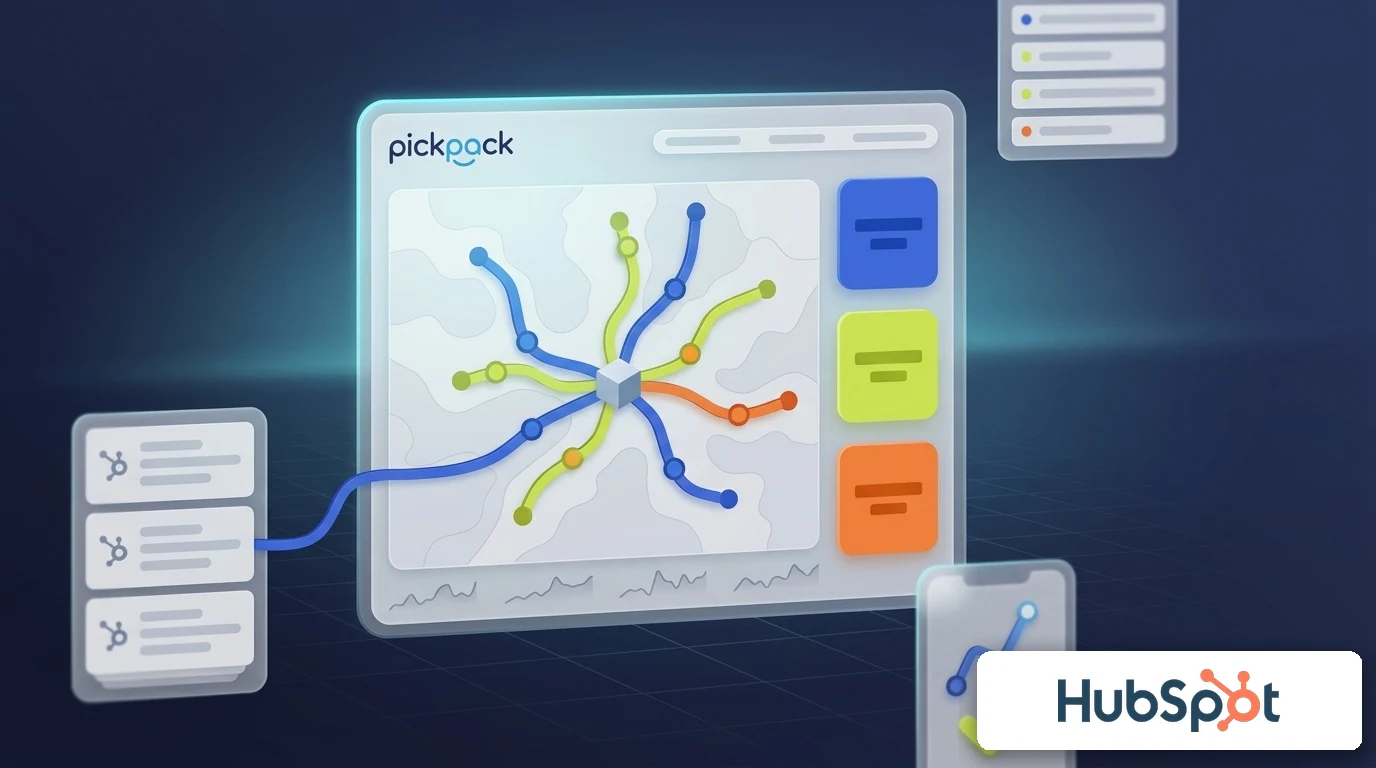 PickPack + hubspot integration — delivery management visual
