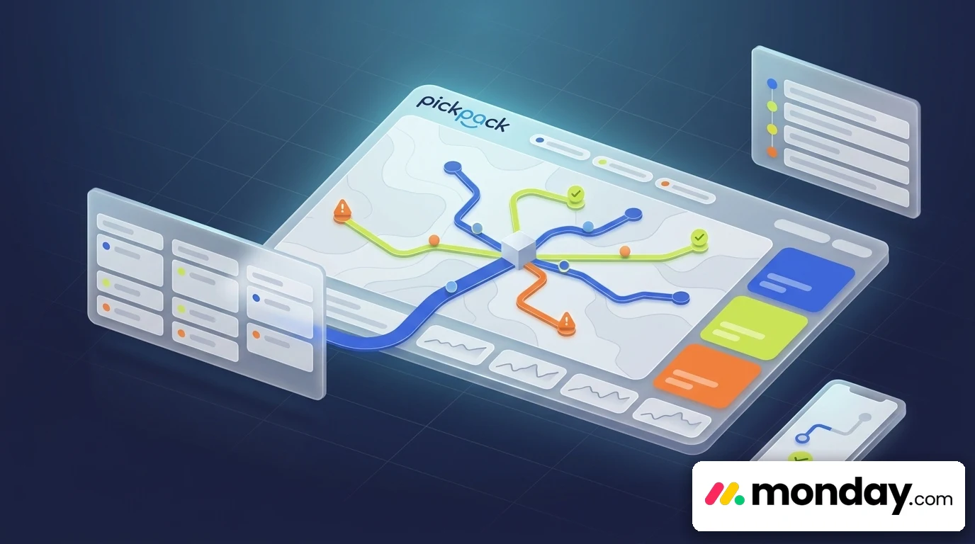 PickPack + monday integration — delivery management visual