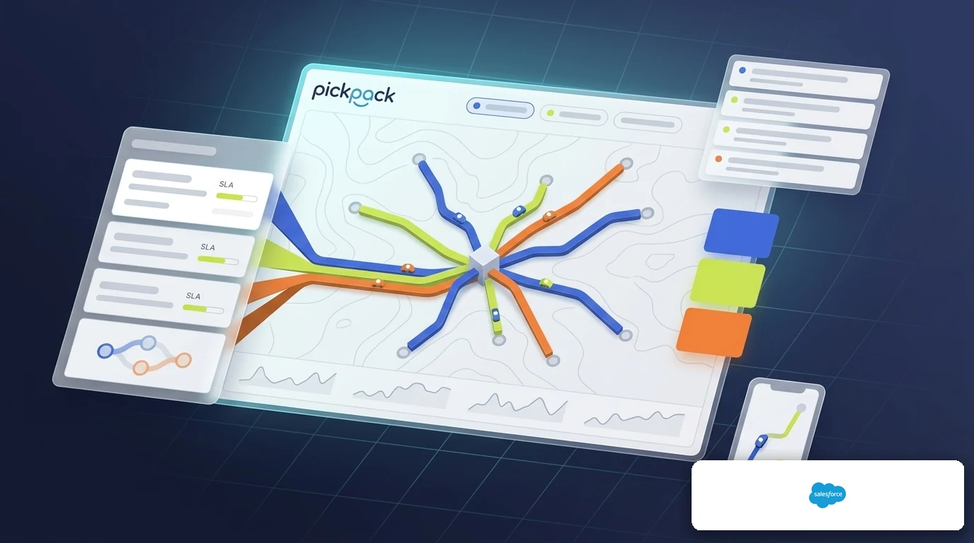 PickPack + salesforce integration — delivery management visual