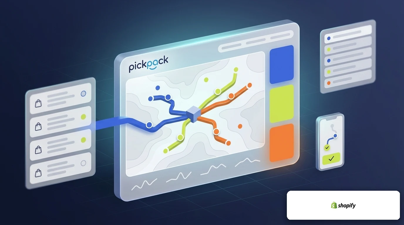 PickPack + shopify integration — delivery management visual
