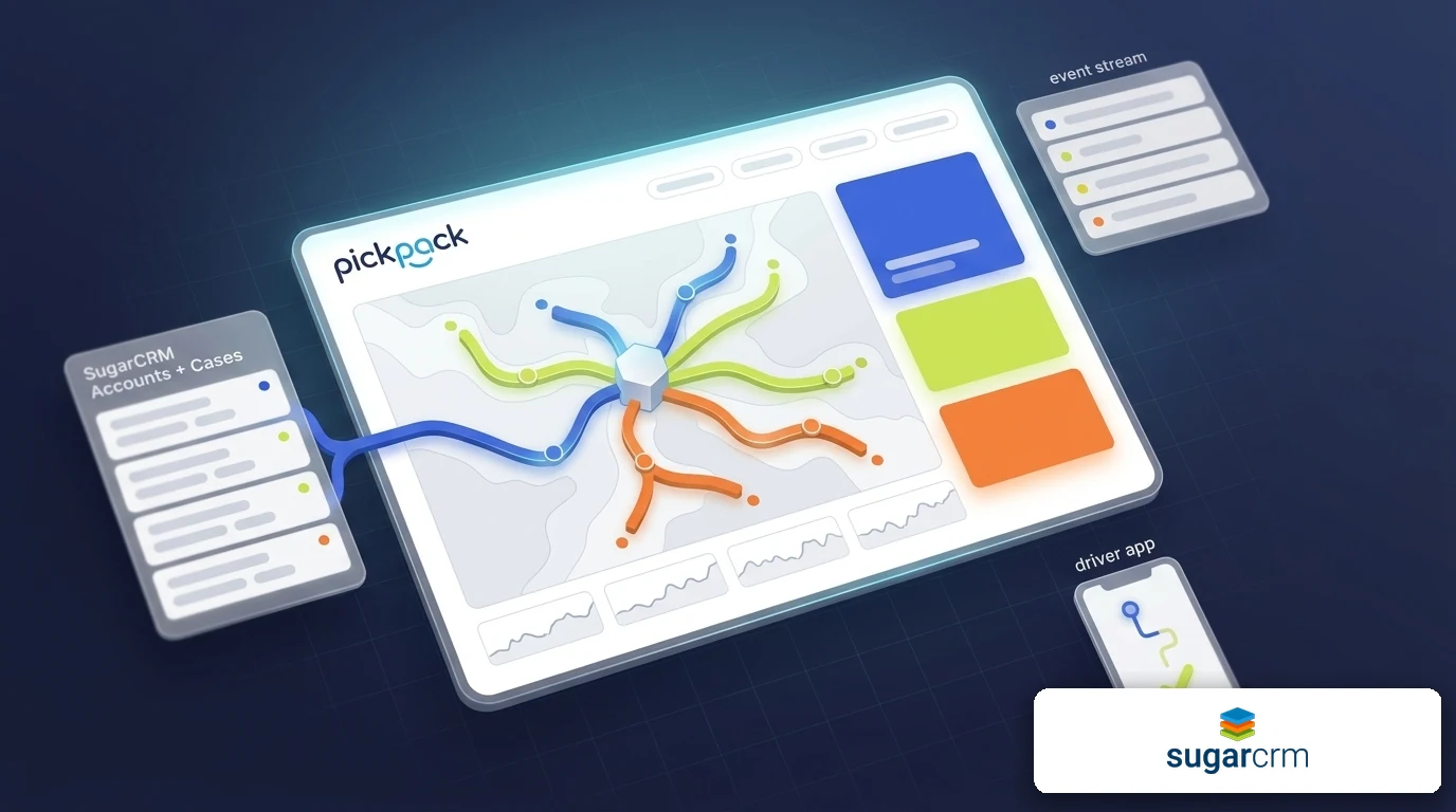 PickPack + sugarcrm integration — delivery management visual