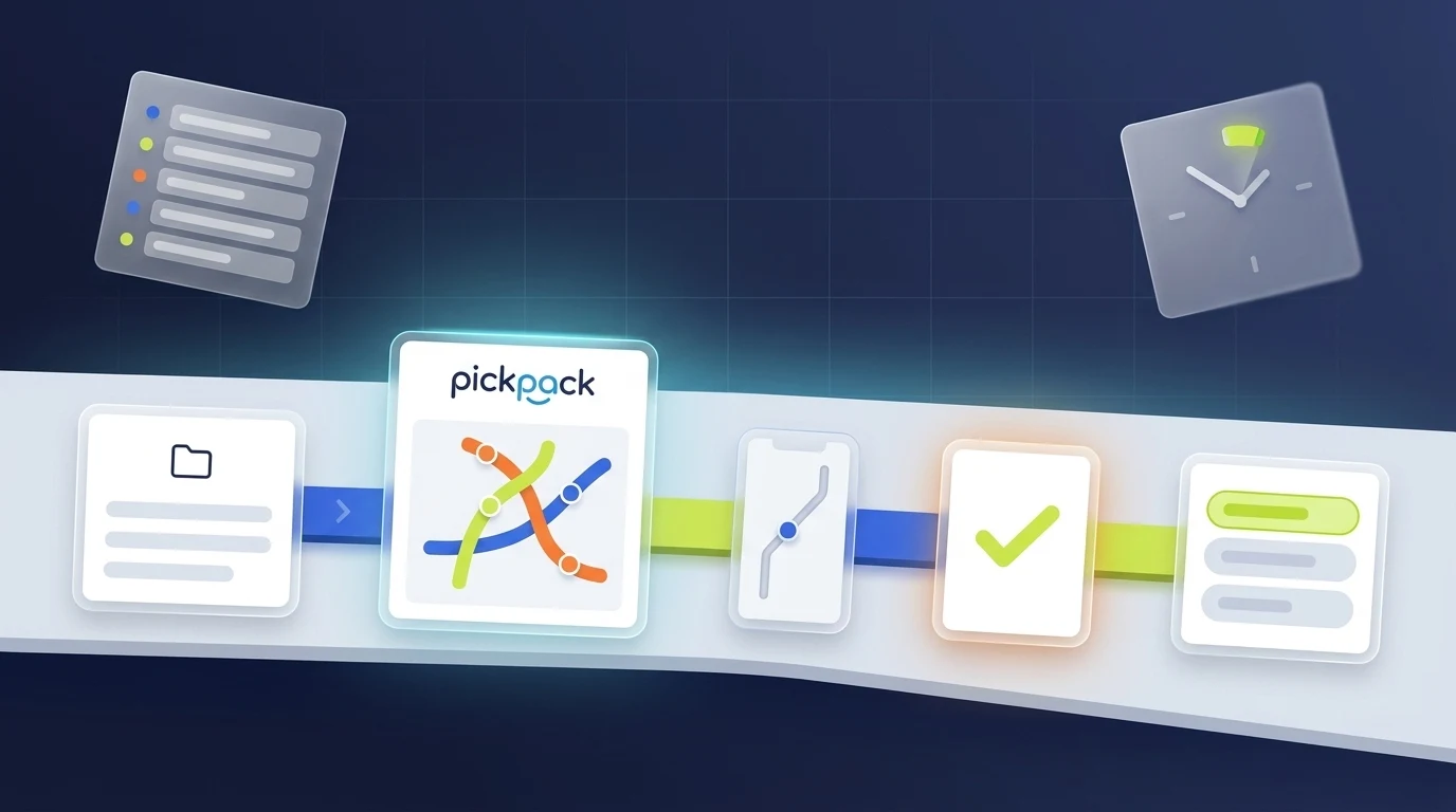 PickPack workflow — from API & Webhooks to POD