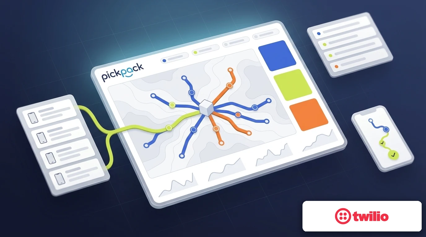 PickPack + twilio integration — delivery management visual