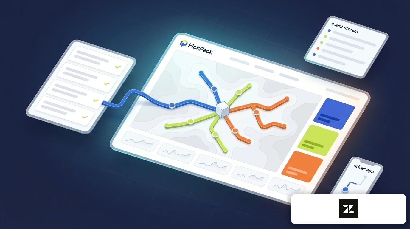 PickPack + zendesk integration — delivery management visual