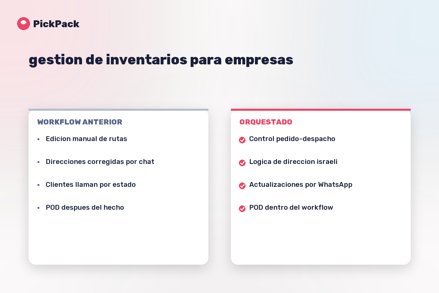 tarjeta comparativa de workflow - gestion de inventarios para empresas