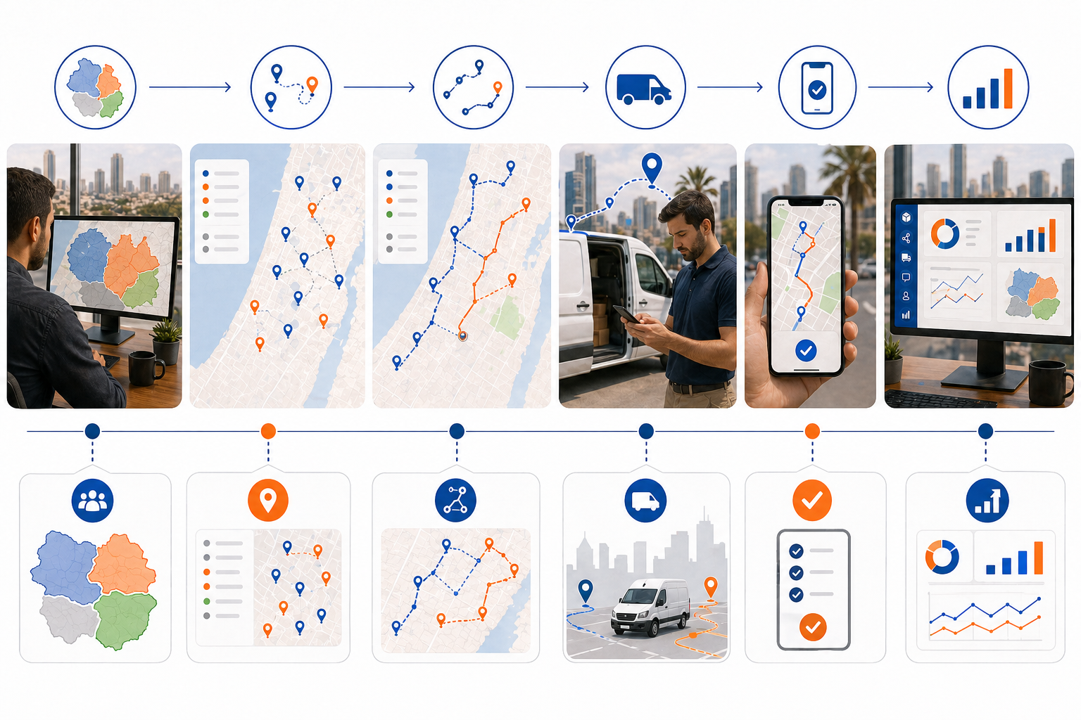 Ilustracion de flujo para rutas de ventas que son y como mejorarlas